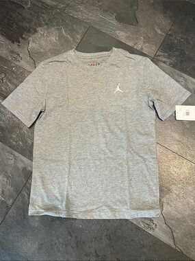 Jordan Heather Gray Short Sleeve Crew Tee with Jumpman